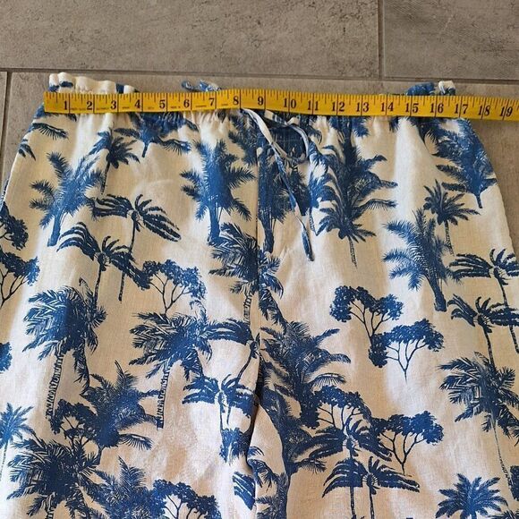 Jamaica Bay 100% Linen‎ Women's Tropical Hawaiian capri size XLP - Picture 4 of 7